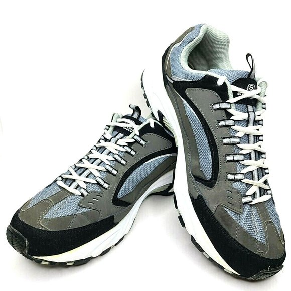 Skechers Mens Gray Black Lace Up Sneaker Size 11.5 main image 6